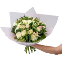 Kytice růží s alstromérií